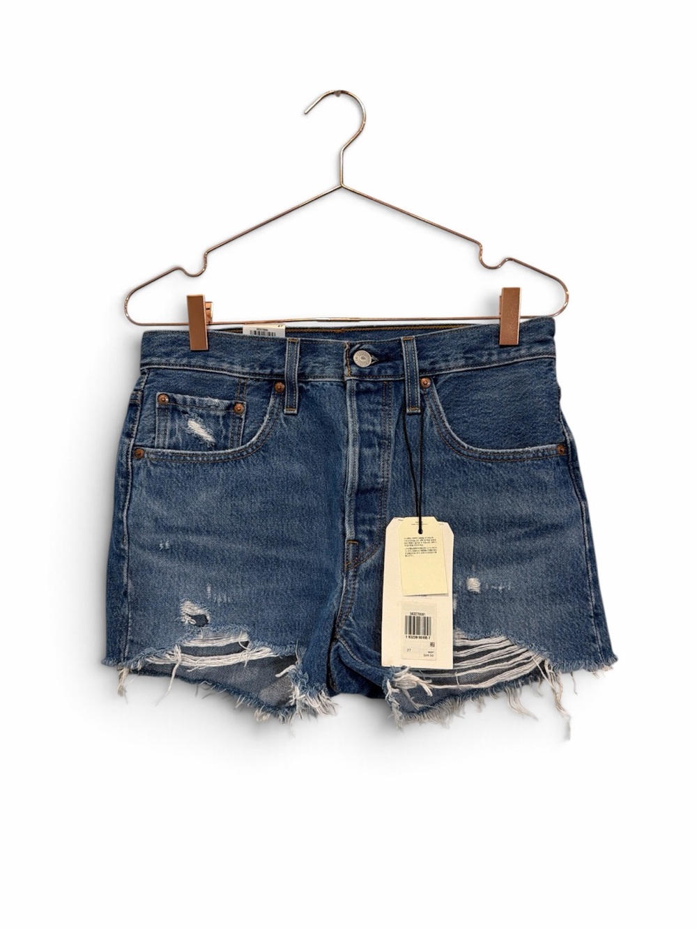 Women’s Distressed Denim Shorts - Blue
